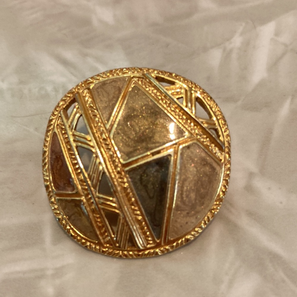 Vintage 80’s Edgar Berebi Geometric Enamel Earrings - Picture 2 of 5